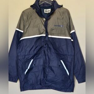Cintas United Airlines Zip Up Hooded Raincoat